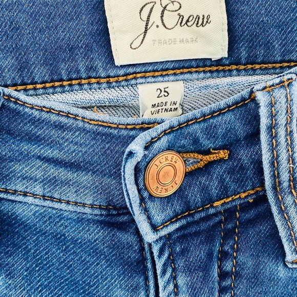 J. Crew 9" High-rise Jeggings In Medium Blue Soft Wash Stretch Knit Size 25 - Picture 12 of 12